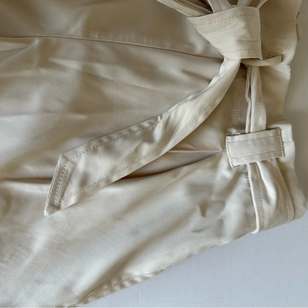 Max Studio  Shorts, S, Cream, zip front, belted with sash NWT - Picture 11 of 12